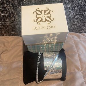 2pc Rustic Cuff Bracelet Set